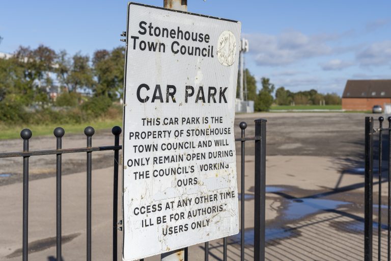 Testing Unit (MTU) location at the Stonehouse Town Council car park on Oldends Lane - 21.10.2021 Picture by Carl Hewlett / Hewlett Photography & Design - 2021 © Carl Hewlett NO SALES or SYNDICATION. Contact carl@hewlettphoto.com or call 07508240919 for more information